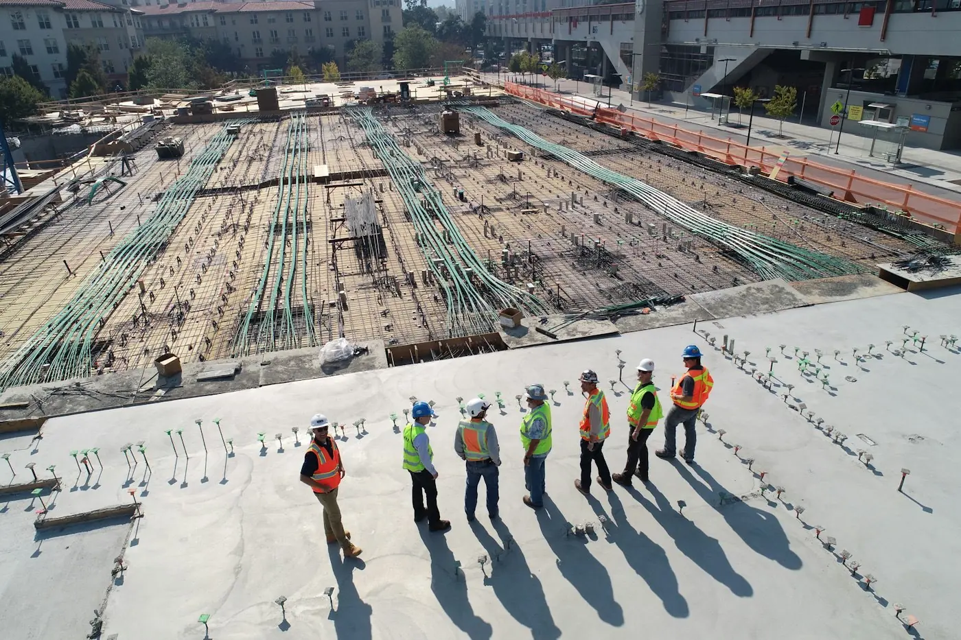 Squadra di cantiere al lavoro